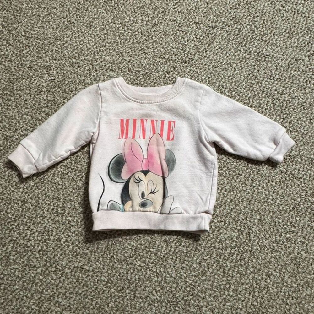 Disney Junior Minnie Mouse Graphic Sweatshirt Pink 12 Months - AS IS